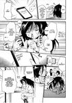  black_hair cellphone coffee comic kuroki_tomoko mobile_phone paper_cup watashi_ga_motenai_no_wa_dou_kangaetemo_omaera_ga_warui! 