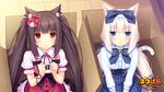  :&lt; animal_ears ascot bangs black_hair blue_eyes blunt_bangs blush bow bowtie box breasts brooch brown_eyes buttons cat_ears cat_tail chocola_(sayori) clenched_hands copyright_name corset cross-laced_clothes dress frilled_dress frills game_cg hair_bow hair_ribbon in_box in_container indoors jewelry light_particles logo lolita_fashion long_hair looking_at_viewer low_twintails multiple_girls nekopara pinstripe_pattern polka_dot ribbon ribbon_trim sayori sidelocks sitting slit_pupils small_breasts striped tail tail_ribbon tile_floor tiles twintails v_arms vanilla_(sayori) very_long_hair white_hair wrist_cuffs 