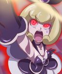  arm_up armpits black_gloves blonde_hair breasts choker cleavage gloves glowing glowing_eyes happinesscharge_precure! haruyama_kazunori open_mouth precure queen_mirage red_eyes short_hair small_breasts 