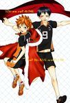  2boys blush child haikyuu!! hinata_shouyou kageyama_tobio male male_focus multiple_boys shirasubacio 