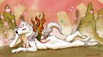  2018 amaterasu anthro breasts butt canine capcom deity female fur greasymojo hi_res looking_at_viewer mammal nude solo video_games white_fur wolf ōkami 