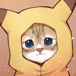  cat cosplay gen_1_pokemon no_humans pikachu pikachu_(cosplay) pokemon pokemon_(creature) tsubasa_tsubasa whiskers 