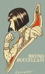  black_hair bob_cut bruno_buccellati highres jojo_no_kimyou_na_bouken male_focus pamasan profile solo zipper 