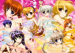  absurdres ass asteion bardiche barefoot blonde_hair blue_eyes blue_hair blush corona_timir einhart_stratos fate_testarossa fujima_takuya green_eyes green_hair hair_ribbon heterochromia highres holding_hands long_hair lyrical_nanoha mahou_shoujo_lyrical_nanoha_vivid multiple_girls nude official_art open_mouth orange_hair purple_eyes purple_hair raising_heart red_eyes ribbon rio_wezley sacred_heart scan short_hair smile subaru_nakajima takamachi_nanoha teana_lanster twintails vivio 