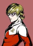  barnaby_brooks_jr blonde_hair en_(en-chune) glasses jacket male_focus red_jacket solo tiger_&amp;_bunny 