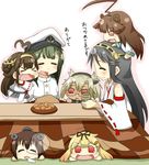  &gt;_&lt; :d ^_^ ahoge animal_ears b-man bear_ears black_legwear blonde_hair bow brown_hair chibi chibi_on_head closed_eyes closed_mouth detached_sleeves double_bun drooling female_admiral_(kantai_collection) glasses green_hair hair_bow hair_flaps hair_ornament hair_ribbon hairband hairclip haruna_(kantai_collection) hat headgear kantai_collection kemonomimi_mode kongou_(kantai_collection) kotatsu kuma_(kantai_collection) long_hair lying multiple_girls musashi_(kantai_collection) nontraditional_miko on_head on_stomach open_mouth peaked_cap person_on_head puchimasu! red_eyes remodel_(kantai_collection) ribbon school_uniform serafuku short_hair skirt sleeping smile table translated two_side_up under_covers under_kotatsu under_table xd yukikaze_(kantai_collection) yuudachi_(kantai_collection) 