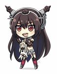  ahoge anger_vein black_hair chibi drooling kaizeru kantai_collection long_hair lowres multiple_girls nagato_(kantai_collection) northern_ocean_hime panties red_eyes shinkaisei-kan take_it_home thighhighs underwear white_hair 