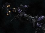  artist_request gun gundam gundam_msv mecha space weapon zaku zaku_ii zaku_ii_black_tri-stars_custom 