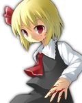  amaa_(chou_dennou_jidai) blonde_hair blood hands red_eyes rumia short_hair solo touhou 