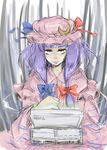  bad_id bad_pixiv_id computer crescent hat highres long_hair michael-x patchouli_knowledge purple_hair solo touhou 