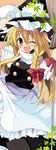  araki_kanao bad_id bad_pixiv_id blonde_hair blush hat kirisame_marisa one_eye_closed ribbon solo touhou 