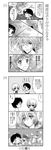  2girls 4koma ayanami_rei chibi comic greyscale heart highres ikari_shinji kiriga_yuki monochrome multiple_4koma multiple_boys multiple_girls nagisa_kaworu neon_genesis_evangelion souryuu_asuka_langley sparkle translated 