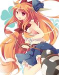  bad_id bad_pixiv_id bangs ibuki_suika morinaga_kobato orange_hair ribbon solo touhou 