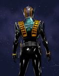  back belt from_behind kamen_rider kamen_rider_den-o_(series) kamen_rider_zeronos male_focus mougira solo 