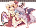  flandre_scarlet hat morinaga_kobato multiple_girls remilia_scarlet ribbon siblings sisters touhou wings 