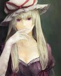  bad_id bad_pixiv_id bangs covering_mouth nosaki_(pixiv363792) solo touhou upper_body yakumo_yukari 