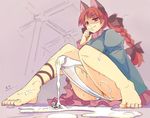  animal_ears barefoot braid cat_ears cum cum_bath cum_in_clothes cum_on_clothes cum_pool cum_through_clothes excessive_cum futanari giantess huge_penis izayoi_sakuya kaenbyou_rin maid maid_headdress multiple_girls penis red_eyes red_hair seo_tatsuya shaded_face short_hair silver_hair size_difference tail touhou twin_braids 