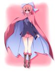  asn_s bow cape hair_bow highres long_sleeves red_eyes red_hair sekibanki short_hair skirt solo touhou 