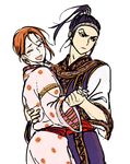  black_hair chinese_clothes closed_eyes dancing holding_hands kingdom long_hair mabui_(poloon) male_focus mole mouten_(kingdom) multiple_boys orange_hair ouhon_(kingdom) ponytail yaoi 
