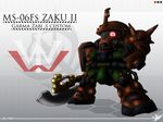  artist_name axe chibi dopp gundam gundam_msv mecha volf505 weapon zaku zaku_ii zaku_ii_commander_custom 