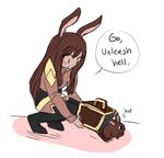  animal_ears brown_hair bunny bunny_ears dashingicecream english long_hair lowres rwby solo velvet_scarlatina 