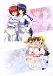  :d absurdres ahoge apron blonde_hair blue_eyes blush bow brown_hair crossed_arms fate_testarossa fujima_takuya hair_bow hair_ornament hair_ribbon hand_on_hip highres hug japanese_clothes long_hair low-tied_long_hair lyrical_nanoha mahou_shoujo_lyrical_nanoha_vivid micaiah_chevelle miko multiple_girls nove_(nanoha) numbers_(nanoha) official_art open_mouth pastry plate purple_eyes purple_hair red_eyes red_hair ribbon scan short_hair side_ponytail skirt smile takamachi_nanoha thighhighs tress_ribbon very_long_hair white_legwear x_hair_ornament yagami_hayate yellow_eyes zoom_layer 