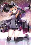  aqua_eyes blonde_hair blue_eyes gloves hat kantai_collection military military_uniform peaked_cap prinz_eugen_(kantai_collection) reio_reio solo thighhighs twintails uniform 