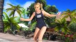  1girl 3d beach blonde_hair blue_eyes dead_or_alive dead_or_alive_5 female marie_rose solo swimsuit twintails water 