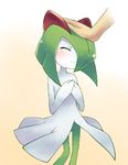  blush eyes_closed kirlia md5_mismatch nemou petting pokemon solo_focus 