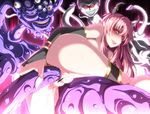  anus ass blush bridal_gauntlets censored consensual_tentacles demon_girl from_behind guided_penetration horns jewelry long_hair looking_back monster naughty_face original parted_lips pink_hair pointless_censoring pussy pussy_juice red_eyes ring shishizawa_michihiko succubus sweat tentacle_sex tentacles thigh_strap vaginal 