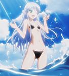  bikini c-string cloud green_eyes index long_hair micro_bikini ocean outdoors pasties personality_switch screencap sky solo stitched swimsuit to_aru_majutsu_no_index water white_hair 