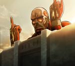  animated_gif cloud colossal_titan exposed_muscle giant ladygt93 lowres middle_finger outdoors parody shingeki_no_kyojin wall 