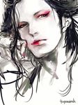  bad_id bad_pixiv_id black_hair izou_(one_piece) lips lipstick makeup male_focus one_piece portrait signature sketch solo tsuyomaru 