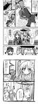  +_+ 4girls =_= ? bare_shoulders bismarck_(kantai_collection) blush book comic crescent crescent_hair_ornament greyscale hair_ornament hand_on_hip hands_clasped hat highres ichimi kantai_collection long_hair monochrome multiple_girls nagatsuki_(kantai_collection) neckerchief o_o open_mouth own_hands_together peeking_out prinz_eugen_(kantai_collection) school_uniform serafuku short_hair skirt smile sparkle translation_request twintails z3_max_schultz_(kantai_collection) 