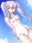  ^jj^ hoshino_ruri kidou_senkan_nadesico long_hair purple_hair swimsuit twintails yellow_eyes 