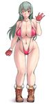  :p ass_visible_through_thighs bikini boots breasts cleavage curvy full_body fur_trim gloves groin hyougintou large_breasts long_hair naughty_face navel one_eye_closed original red_eyes rozen_maiden shiny shiny_skin silver_hair slingshot_swimsuit smile solo standing swimsuit thighs tongue tongue_out tsuda_nanafushi waving 