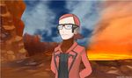  1boy animated animated_gif glasses male male_focus matsubusa_(pokemon) matsubusa_(pokemon)_(remake) nintendo pokemon pokemon_(game) pokemon_oras solo team_magma uniform 