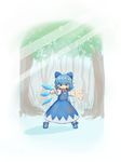  angry bad_id bad_pixiv_id bandages bandaid banned_artist blue_dress blue_eyes blue_hair bow cirno commentary_request dirty dirty_clothes dress fist_shaking forest hair_bow ice ice_wings light_rays looking_at_viewer mary_janes motion_blur nature okahi open_mouth pointing pointing_at_viewer puffy_short_sleeves puffy_sleeves shirt shoes short_sleeves skirt solo sunbeam sunlight tears teeth torn_clothes torn_shirt torn_skirt touhou tree wings 