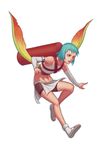  aqua_hair fuu_(naruto) hair_ornament hairclip insect_wings leaf98k midriff naruto naruto_(series) naruto_shippuuden navel red_eyes short_hair wings 