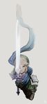  highres link male_focus master_sword scarf solo sword the_legend_of_zelda tsuuuyu weapon zelda_musou 