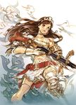  aisya archaic_sealed_heat armor ash_(game) flourish gun hideo_minaba weapon wind 