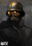  armor bodysuit gas_mask goggles helmet huke male_focus picsix solo upper_body 