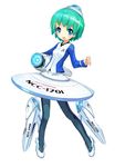  blue_eyes girl_arms green_hair hat mecha_musume pantyhose personification short_hair solo star_trek uss_enterprise zeco 