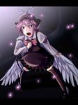  animal_ears bad_id bad_pixiv_id hat highres letterboxed mystia_lorelei pink_hair red_eyes shintani_kyou shoes short_hair solo thighhighs touhou winged_shoes wings 