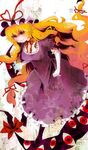  blonde_hair elbow_gloves gap gloves hat long_hair moonyan solo touhou white_gloves yakumo_yukari 