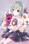  bad_id bad_pixiv_id character_doll child flower green_hair kabocha_torute kagerou_project kano_shuuya kido_tsubomi long_hair red_eyes seto_kousuke tateyama_ayano younger 