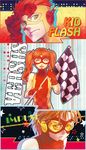  2boys ^_^ ^o^ artist_request blush checkered checkered_flag close-up closed_eyes comic dc_comics face fingerless_gloves flag gloves goggles goggles_on_head kid_flash long_hair mask multiple_boys parted_lips red_gloves short_hair silent_comic source_request star the_flash twintails typo 