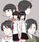  1boy black_eyes black_hair breasts fatal_frame fatal_frame_1 fatal_frame_5 hinasaki_mafuyu hinasaki_miku hinasaki_miu long_hair ml mother_and_daughter multiple_girls nintendo skirt tecmo 