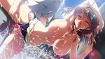  1boy 1girl areolae bandage blush breasts clothed_sex cum cum_in_pussy cum_on_body cum_on_breasts cum_on_hair cum_on_upper_body eyes_closed game_cg large_breasts long_hair minakawa_sui minori natsuzora_no_perseus navel nipples open_mouth penis pussy red_hair school_swimsuit sex swimsuit takasaki_mako uncensored vaginal water wet 
