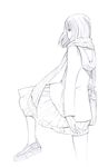  monochrome original sketch skirt solo traditional_media yoshitomi_akihito 